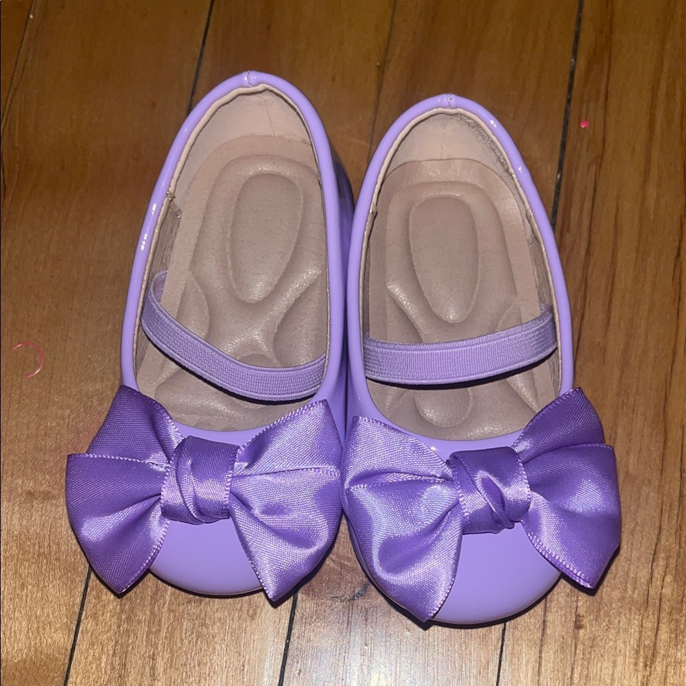 Purple Bow Kids Shoes